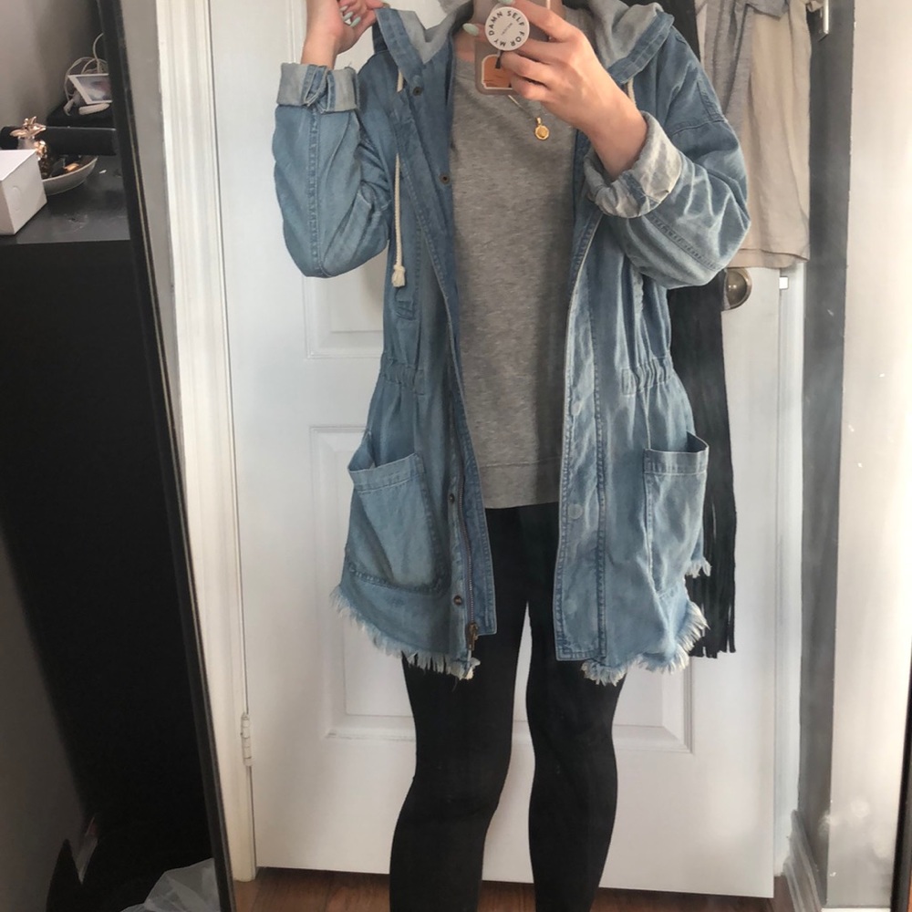 Jean trench coat